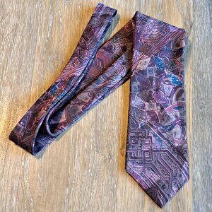 Pink And Purple Polyester Neck Tie By Bellagio XL